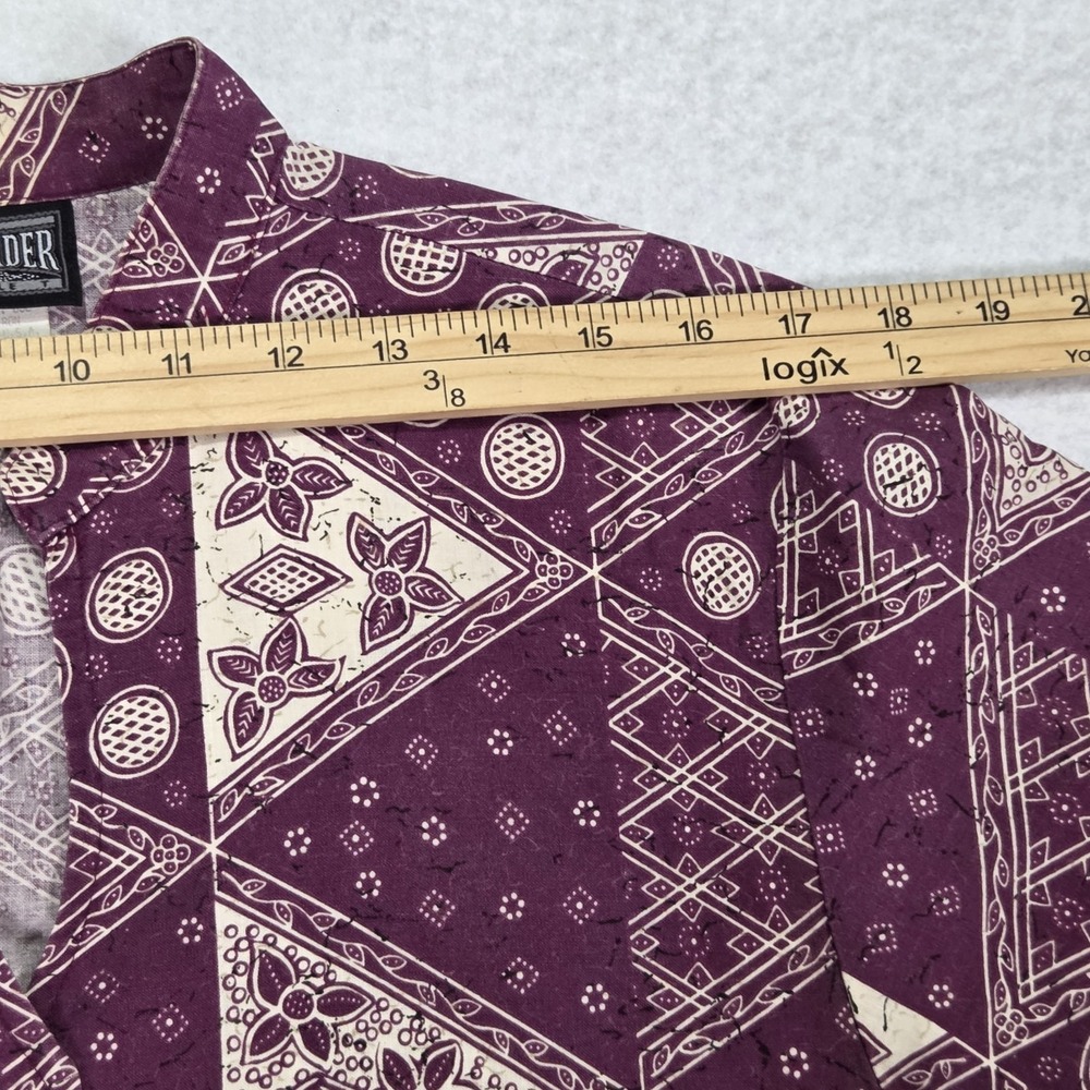 Vintage 90's Roughrider Circle T Womens Corset Tie Back Purple Bandana Sz Large - Picture 9 of 9